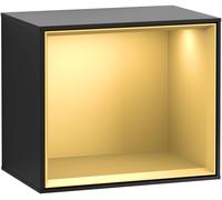 Villeroy and Boch Wall Mounted Bathroom Cabinet Finion Black Matt Lacquer/Gold Matt Lacquer