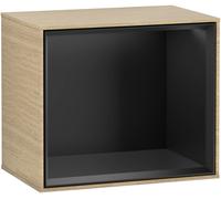 Villeroy and Boch Wall Mounted Bathroom Cabinet Finion Oak Veneer/Black Matt Lacquer