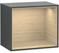 Villeroy and Boch Wall Mounted Bathroom Cabinet Finion wall lighting Midnight Blue/Oak Veneer