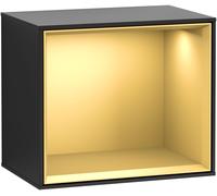 Villeroy and Boch Wall Mounted Bathroom Cabinet Shelf module Finion 418x356x270mm Black matte Lacquer G580HFPD