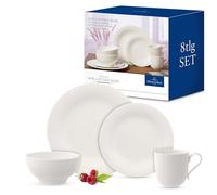 Villeroy & Boch 10-3460-8543 New Cottage Basic Starter Set, Premium Porcelain, White