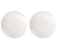 Villeroy & Boch 10-4264-2660 New Moon Bread, Small Plate for Breakfast, Brunch or Appetizers Maofof Premium Porcelain, Dishwasher Safe, White, 16 x 16 x 2 cm (Pack of 2)