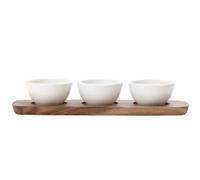 Dip Bowl Set & Wooden Serving Plate Tableware Dinnerware Villeroy & Boch Gift