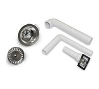Villeroy & Boch 90mm Chrome Basket Strainer Waste Kit 82310061 - Polished 18/10 Stainless Steel, 2 Year Guarantee