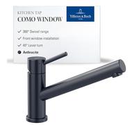 Villeroy & Boch 925700 Como Window Kitchen Sink tap, Anthracite, Vorfenster | Front window installation, 360° swivel range, comfortable control lever, high pressure, 92570005