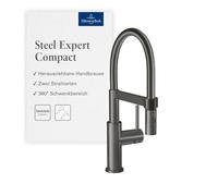 Villeroy & Boch 927300 Steel Expert Compact Kitchen Sink tap, Anthracite, Auslauf Höhe 143mm