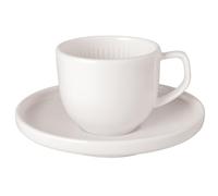 Villeroy & Boch - Afina Espresso Cup with Saucer, 50 ml, Mocha and Espresso Set for 1 Person, Made in Germany, Premium Porcelain, Dishwasher and Microwave Safe, White