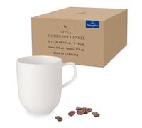 Villeroy & Boch - Afina Mug with Handle Made of Premium Porcelain, Made in Germany, Dishwasher and Microwave Safe, Stackable, White