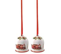 Villeroy & Boch - Annual Christmas Edition bell 2025 multicoloured, tree decoration, decoration Xmas, Christmas decorations, collectable, premium porcelain (Pack of 2)