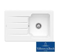 Villeroy & Boch Architectura 45 1.0 Bowl White Ceramic Kitchen Sink - NO WASTE