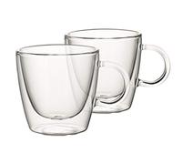 Villeroy & Boch Artesano Hot and Cold Beverages Cup M, Set of 2, 220 ml (Measured Brimful), Borosilicate Glass, Clear