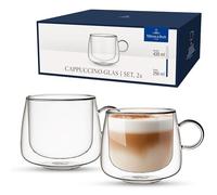Villeroy & Boch - Artesano Hot&Cold Beverages Cappuccino Glass, Set of 2 Glasses, Double-Walled Glasses for Cold and hot Beverages, 250 ml, Borosilicate Glass, Dishwasher-Safe, Microwave-Safe