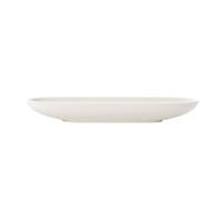 Villeroy & Boch - Artesano Original Olive Bowl, Flat Premium Porcelain Bowl with Raised Edge, White, microwaveable, 28x8 cm