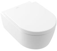 Villeroy & Boch Avento D Shape Toilet Seat - White Alpine Gloss | With soft-close mechanism, removable, made of shatter-proof Duroplast, original replacement part, 9M77C1RW
