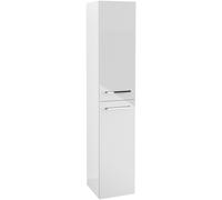 Villeroy & Boch Avento - Tall cabinet with 2 doors & hinges left 350x1760x370mm crystal white/crystal white