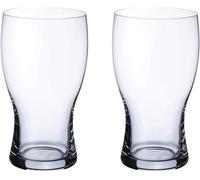 Villeroy & Boch - Purismo Pilsner Glass Set 2 Pieces Clear, Dishwasher Safe, Pint Glasses, Beer Glasses, Glasses Pint Beer, Set of 2 Beer Pint Glasses, Pint Glasses Set, Crystal Glass