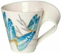 Villeroy & Boch NewWave Café Coffee Mug Morpho Cypris, 300 ml, Height: 11 cm, Premium Porcelain, Blue