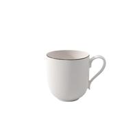 Villeroy & Boch - Black Lines Mug with Handle 340 ml White with Black Rim, Dishwasher-Safe, Microwave-Safe, Coffee Cup, Coffee Mug, Cup, Premium Porcelain