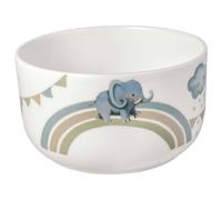 Villeroy & Boch - Boho Kids Walk Like an Elephant Children's Bowl, Porcelain Bowl in Boho Style, Children's Tableware Deep Bowl, 12.5 cm Ø, Dishwasher Safe, Microwave Safe, Multicolored