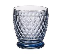 Villeroy & Boch Boston Coloured 100 mm Tumbler, Blue | Crystal glass tumbler made in Germany in vivid blue, dishwasher safe, doubles as a water or cocktail glass
