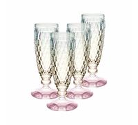 Villeroy & Boch Boston Pearl Champagne Glasses, Set of 4, Colourful Shimmering, Dishwasher Safe, Glass for Sparkling Wine or Champagne, Prosecco Glass, Champagne Flute, Champagne Glass, Crystal Glass