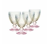 Villeroy & Boch Boston Pearl White Wine Glass, Set of 4, Colourful Shimmering, Dishwasher Safe, Wine Glass, Glass for White Wine, Colourful Glass, Extraordinary Glass, Crystal Glass