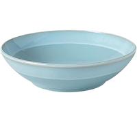 Like. by Villeroy & Boch - Perlemor Aqua Bowl, Dimensions: Approx. 26 × 26 × 7 cm, Blue, Dishwasher-Safe & Microwave-Safe, Pottery-Look Effect Glaze, Premium Porcelain Bowl