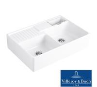 Villeroy & Boch Butler 90 2.5 Bowl White Ceramic Kitchen Sink - NO WASTE