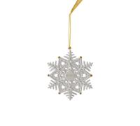 Snowflake Christmas Tree Ornament - Villeroy & Boch White Porcelain Gold Accents