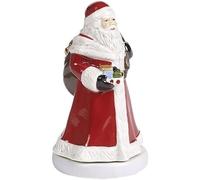 Villeroy & Boch - Nostalgic Melody Santa, decorative hard-paste porcelain Father Christmas figurine, rotating, metal, plastic, multicoloured
