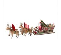 Villeroy & Boch - Christmas Toys Memory Music Box "Santa's Sleigh-Ride", Plays "Santa Claus is Coming to Town", Christmas Decoration Indoor, Table Decoration, Reindeer, Porcelain