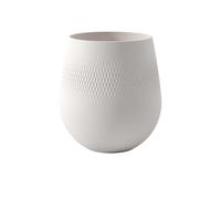 Villeroy & Boch Collier Blanc Vase Carré No. 1, 20.5x20.5x22.5 cm, Premium Porcelain, White
