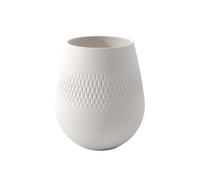 Villeroy & Boch Collier Blanc Vase Carré No. 2, 12.5x12.5x14 cm, Premium Porcelain, White
