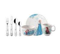 Villeroy & Boch - Disney Frozen Children's Dinnerware Set 7 pcs., Dishwasher Safe, Microwave Safe, Dinnerware and Cutlery for Children, Premium Porcelain