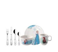 Villeroy & Boch - Disney Frozen Children's Dinnerware Set 7 pcs., Dishwasher Safe, Microwave Safe, Dinnerware and Cutlery for Children, Premium Porcelain