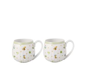 Villeroy & Boch - Easter Delight Mug Set of 2, Premium Porcelain, Nostalgic Easter Patterns, Gold Details, Large Mugs for Tea, hot Chocolate & Coffee Specialities