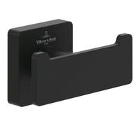 Villeroy & Boch Elements Striking Double Towel Hook In Matt Black
