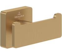 VILLEROY AND BOCH Elements Double Hook - Striking Brushed Gold Look