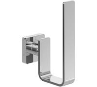 Villeroy & Boch Elements Striking Spare Toilet Roll Holder, Replacement Toilet Paper for Wall Mounting, Toilet Paper Storage Made of Brass, Square, Chrome