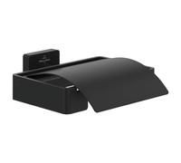 Villeroy & Boch Elements Striking Toilet Roll Holder with Cover in Black Villeroy & Boch Black