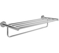 Villeroy & Boch Elements - Tender 595mm Round Chrome Towel Rack with Wall Mounted Shelf
