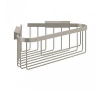Villeroy & Boch Elements Tender Corner Wire Shower Basket In Matt Brushed Nickel