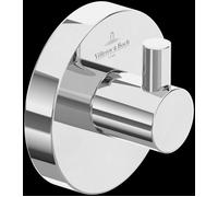 Villeroy & Boch Elements - Tender Towel Hook, Towel Holder for Wall Installation, Towel Hook Made from zinc, Bathroom Accessory, Round Bathroom Hook, 54 x 32 x 54 mm, Chrome