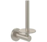 Villeroy & Boch Elements - Tender Spare Toilet Paper Holder, Replacement Roll Holder Toilet Paper for Wall Mounting, Toilet Paper Storage Made of Zinc, Round, Brushed Nickel Matt