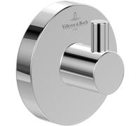 Villeroy & Boch Elements - Tender Towel Hook, Towel Holder for Wall Installation, Towel Hook Made from zinc, Bathroom Accessory, Round Bathroom Hook, 54 x 32 x 54 mm, Chrome