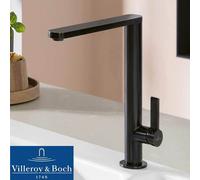 Villeroy & Boch Finera Anthracite Black Stainless Steel Kitchen Sink Mixer Tap