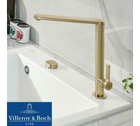 Villeroy & Boch Finera Brushed Gold Stainless Steel Kitchen Sink Mixer Tap