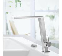Villeroy & Boch Finera Square Slope Brushed Stainless Steel Kitchen Sink Tap