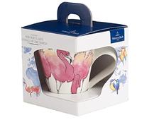 Villeroy & Boch Mug - Birds & Butterflies Flamingo, King Fisher, Conure, Lilac