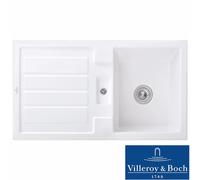 Villeroy & Boch Flavia 50 1.0 Bowl White Ceramic Kitchen Sink - NO WASTE